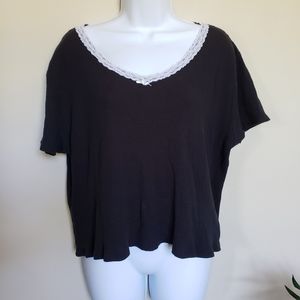 Black Short Sleeve Top